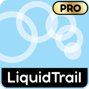 Flowing liquid-style trails with smooth reactive movement and atmospheric depth.