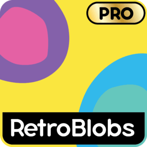 Retro-inspired animated blob shapes with smooth motion, layered colour, and nostalgic visual energy.